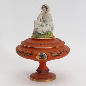 Capodimonte Style Porcelain Figural Lidded Centerpiece