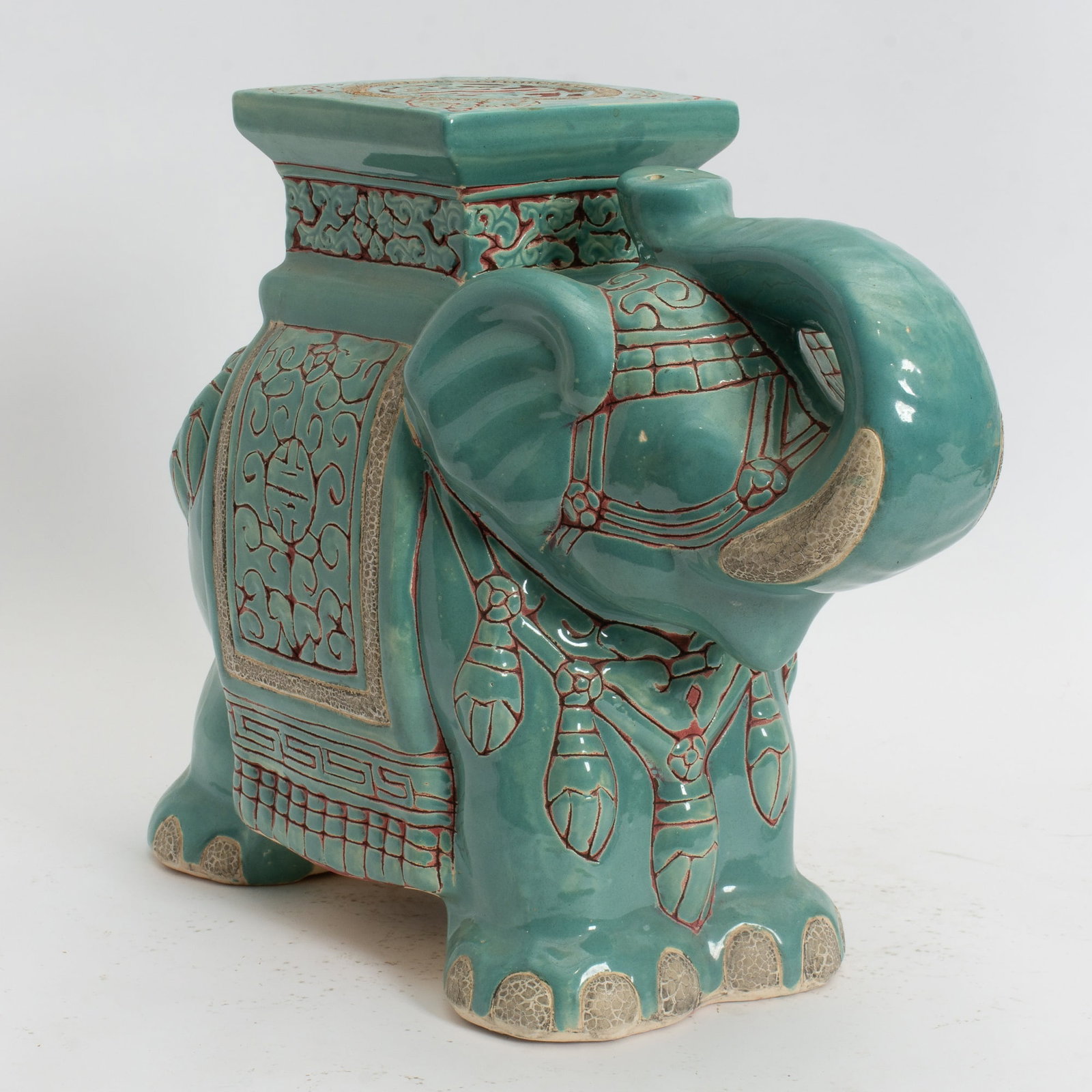 Ceramic Elephant Form Garden Seat (1 of 6)