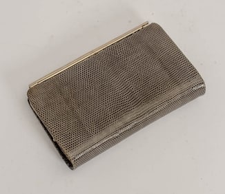 Gucci Grey Snakeskin Clutch