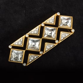 Valentino Gilt Metal Brooch