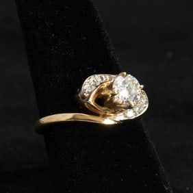 14KT Two-Color Gold and Diamond Ring