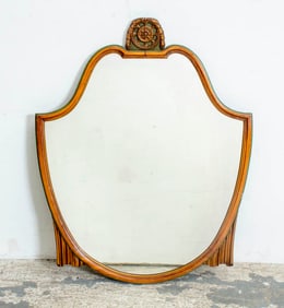 Painted Shield Shaped Mirror