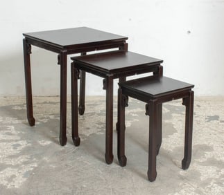 Set of Three Asian Style Nesting Tables