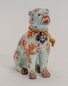 Italian Hand Painted Porcelain Pug