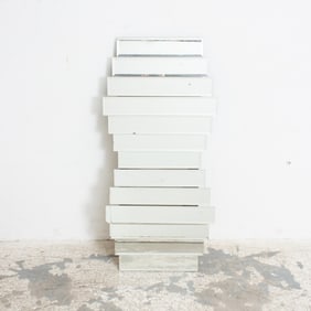 Mid Century Modern Stacked Frameless Mirror