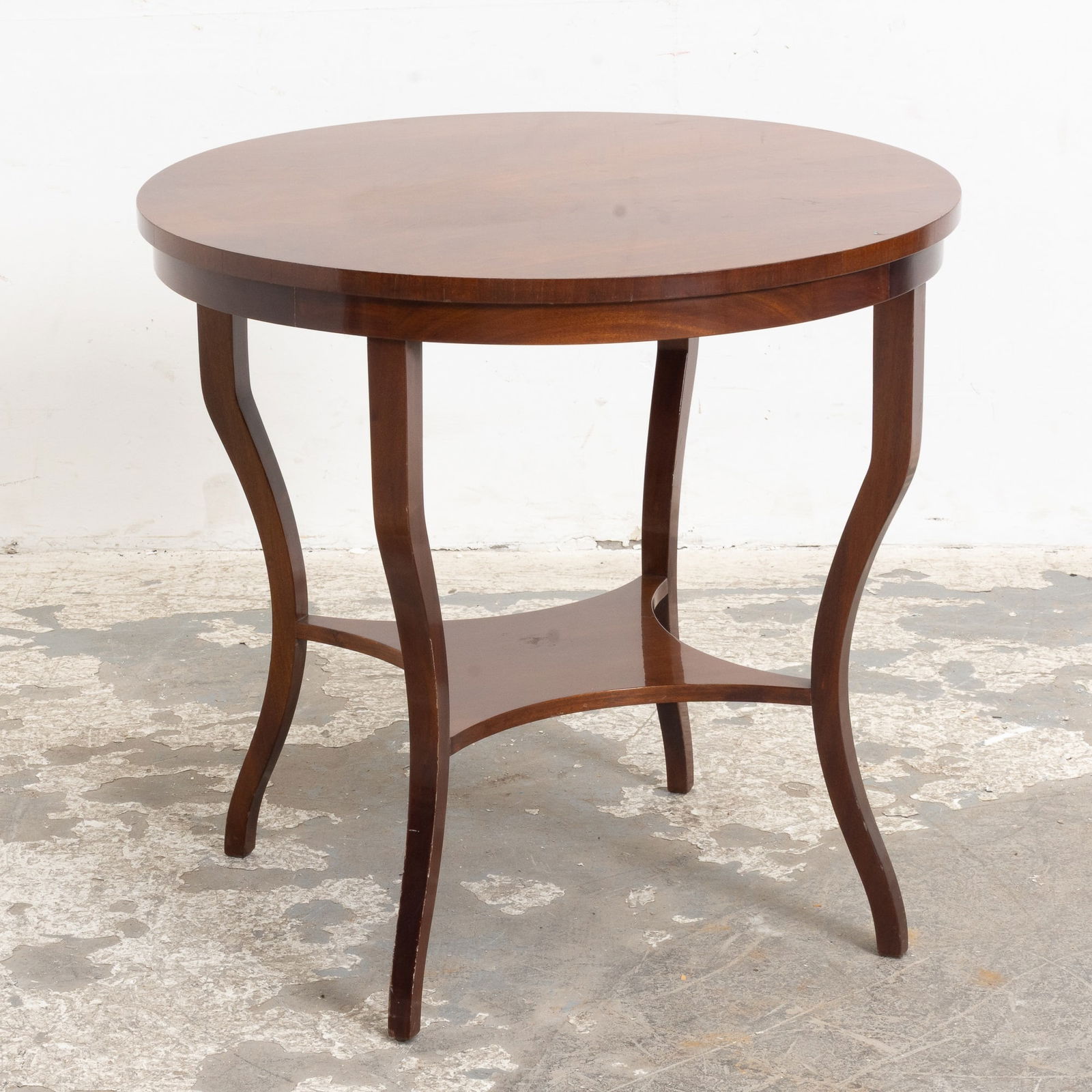 Mahogany Circular End Table (1 of 3)