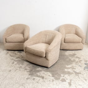 Set of Three Upholstered Tub Chairs