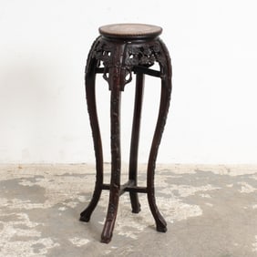 Chinese Carved Wood Plant Stand