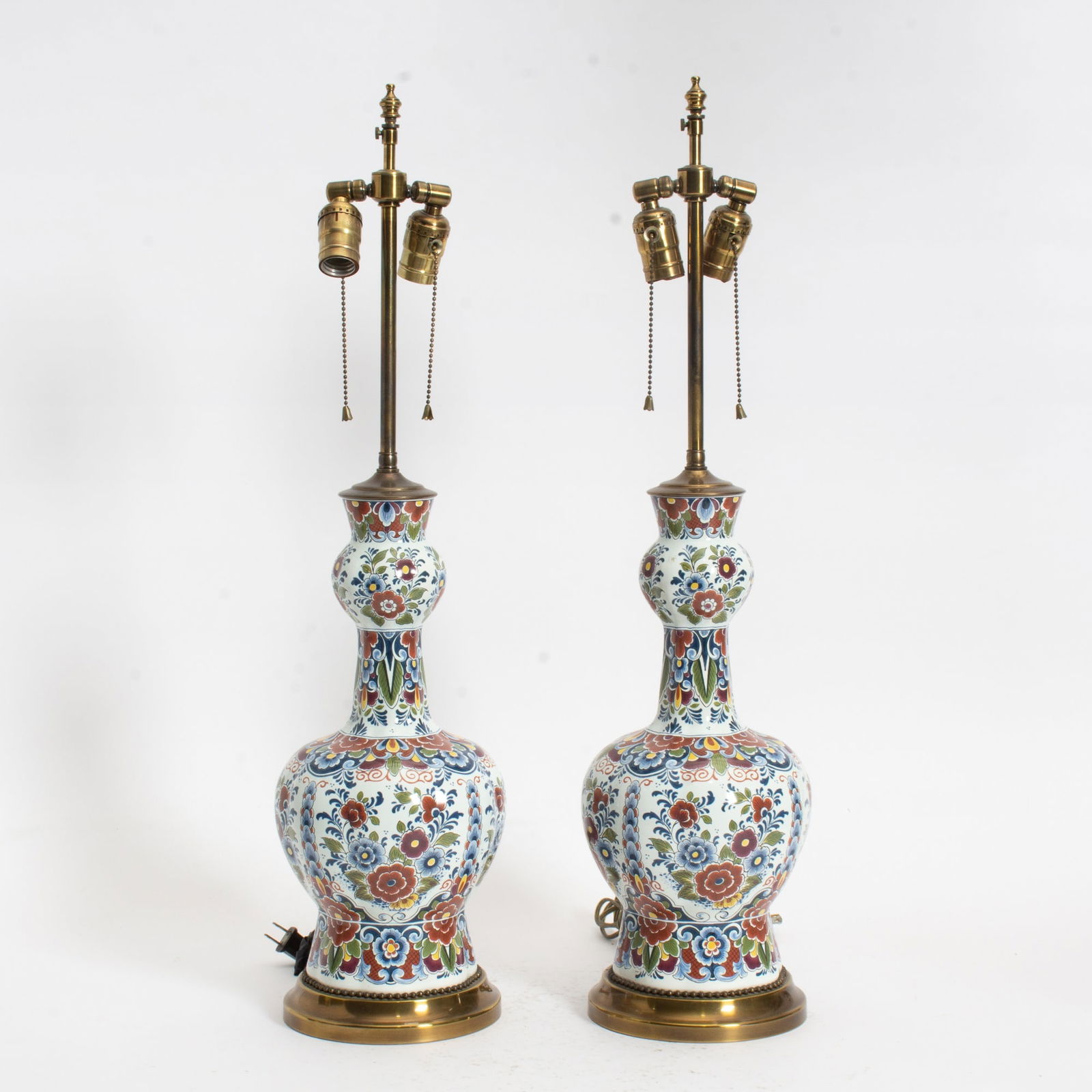 Pair of Delft Style Ceramic Lamps (1 of 7)