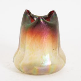 Bohemian "Pepita Grenada-Verde" Blown Glass Vase