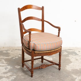 Ladder-Back Rush Seated Armchair