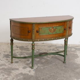 Paint Decorated Satinwood Console