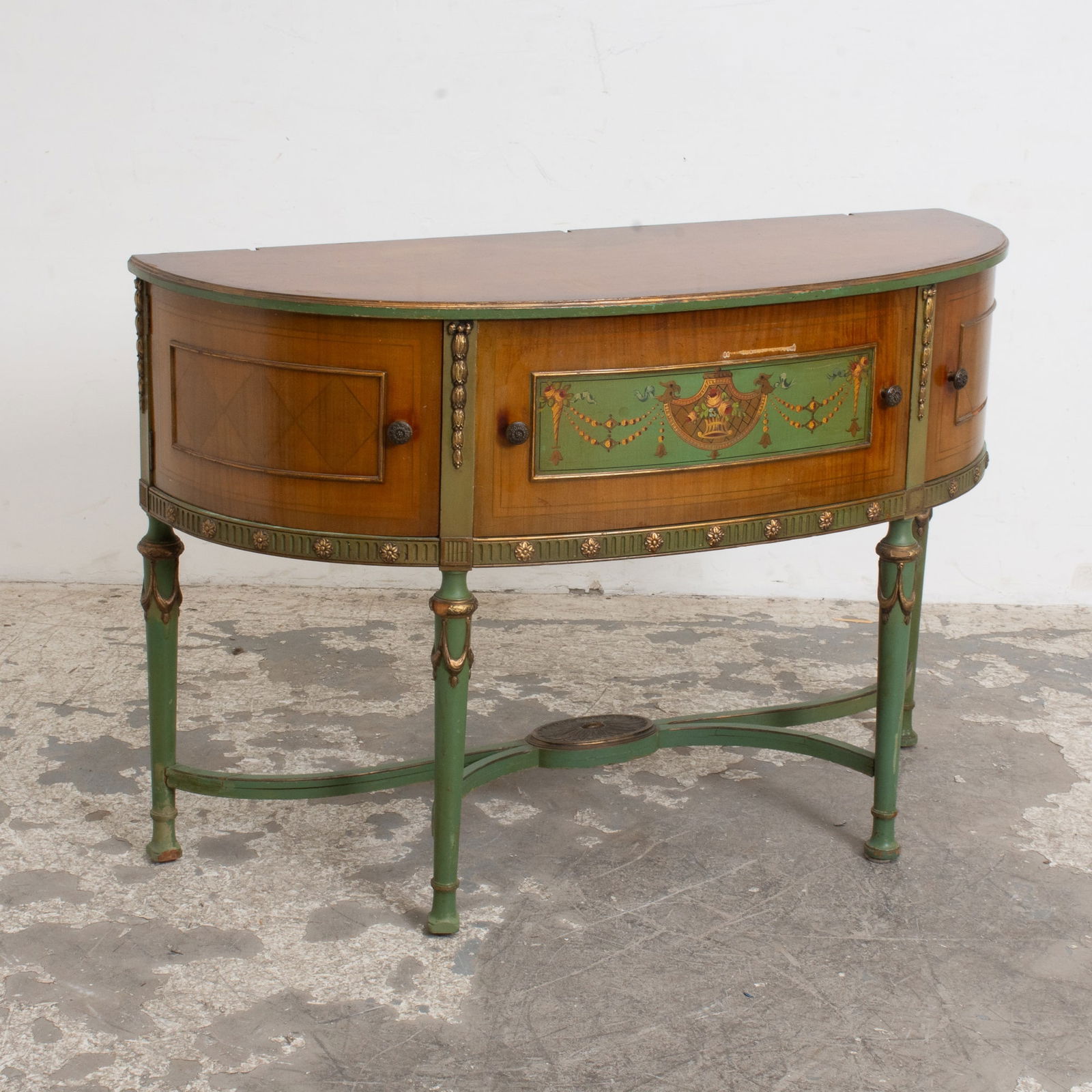 Paint Decorated Satinwood Console (1 of 6)