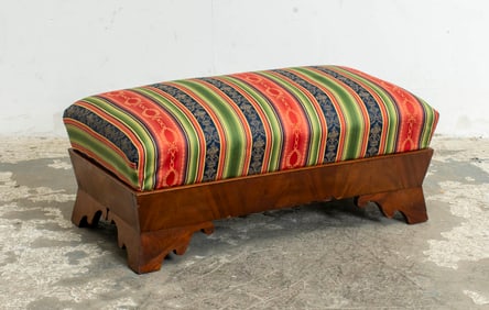Classical Upholstered Mahogany Bench