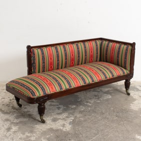 Regency Style Mahogany Upholstered Daybed