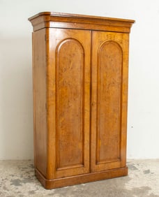 Louis Philippe Walnut and Burl Walnut Armoire