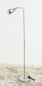 Chromed Metal Adjustable Floor Lamp