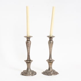 Pair of Silverplate Candlesticks