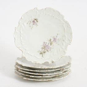 Set of Six Porcelain Bread Pates