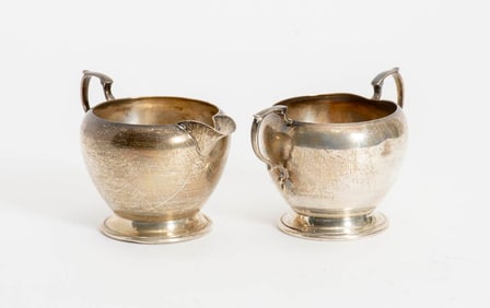 Sterling Creamer and Sugar Set
