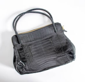 Black Nancy Gonzalez Crocodile Leather Bag