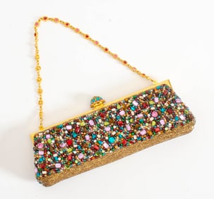 Multicolor Beaded Larisa Barrera Clutch