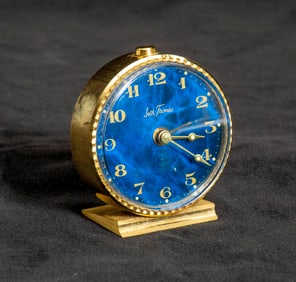 Seth Thomas Gilt-Metal Desk Clock