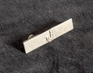 Palladium and Diamond Lapel Pin