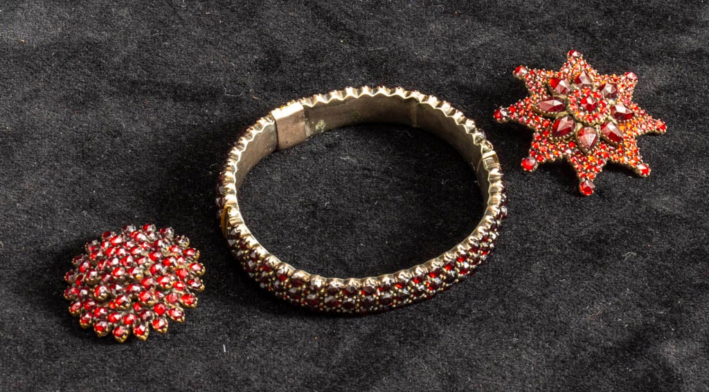 Group of Bohemian Garnet Jewelry (1 of 6)