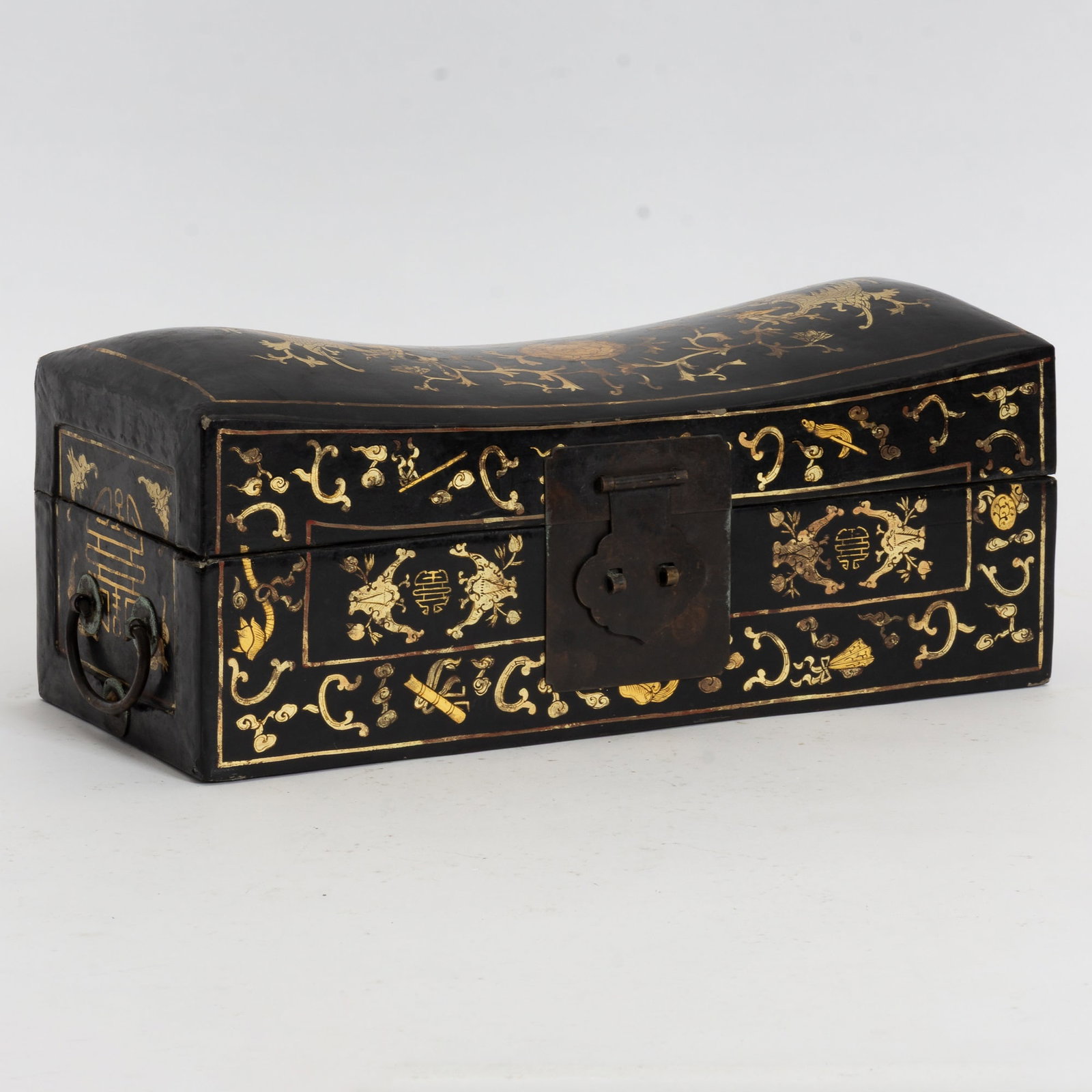 Chinese Lacquer Gilt Painted Box (1 of 5)