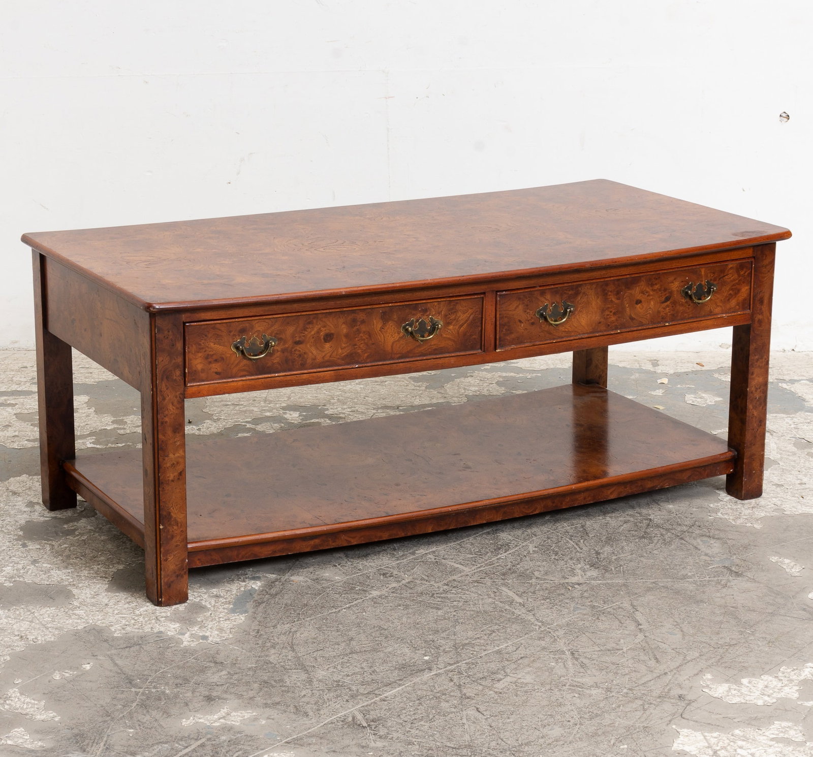 Burl Walnut Veneered George II Style Low Table (1 of 5)