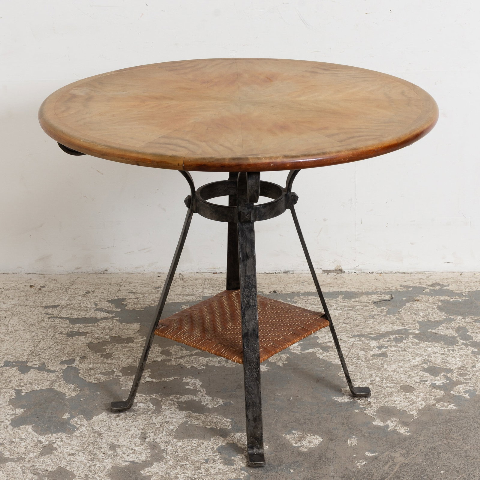 Wrought Iron and Wood Low Table (1 of 5)