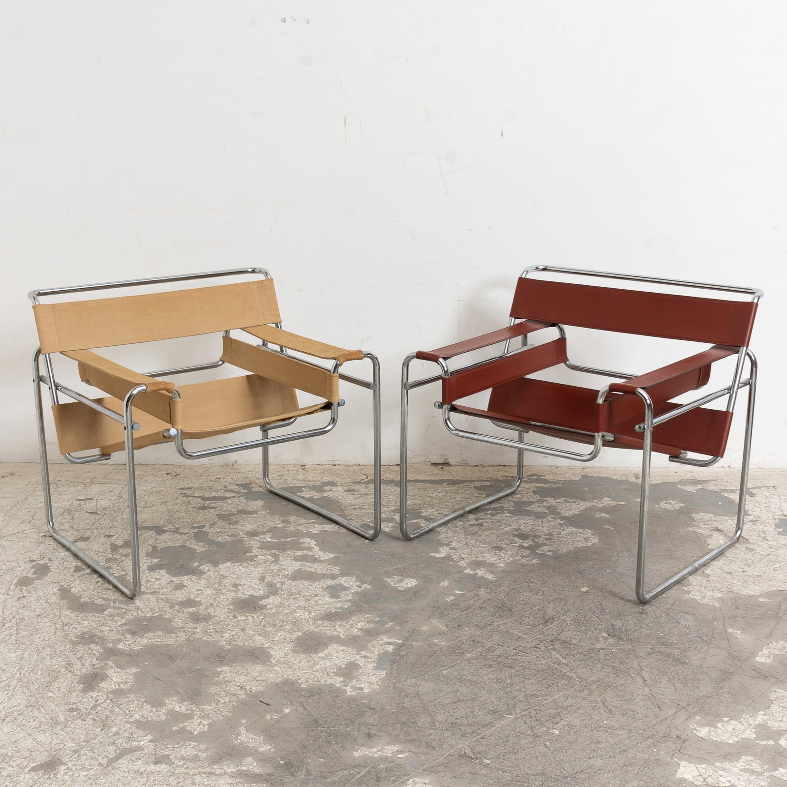 Two Mid Century Modern Chrome Frame Armchairs (1 of 5)