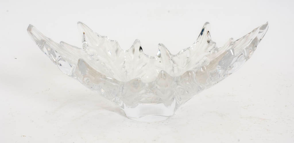 Lalique Leaf Form Glass Center Bowl (1 of 4)
