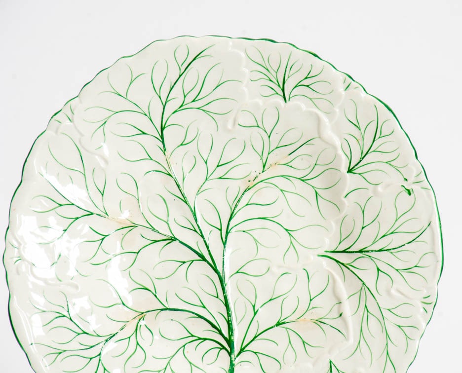Set of Thirteen Leaf Pattern Plates - 2