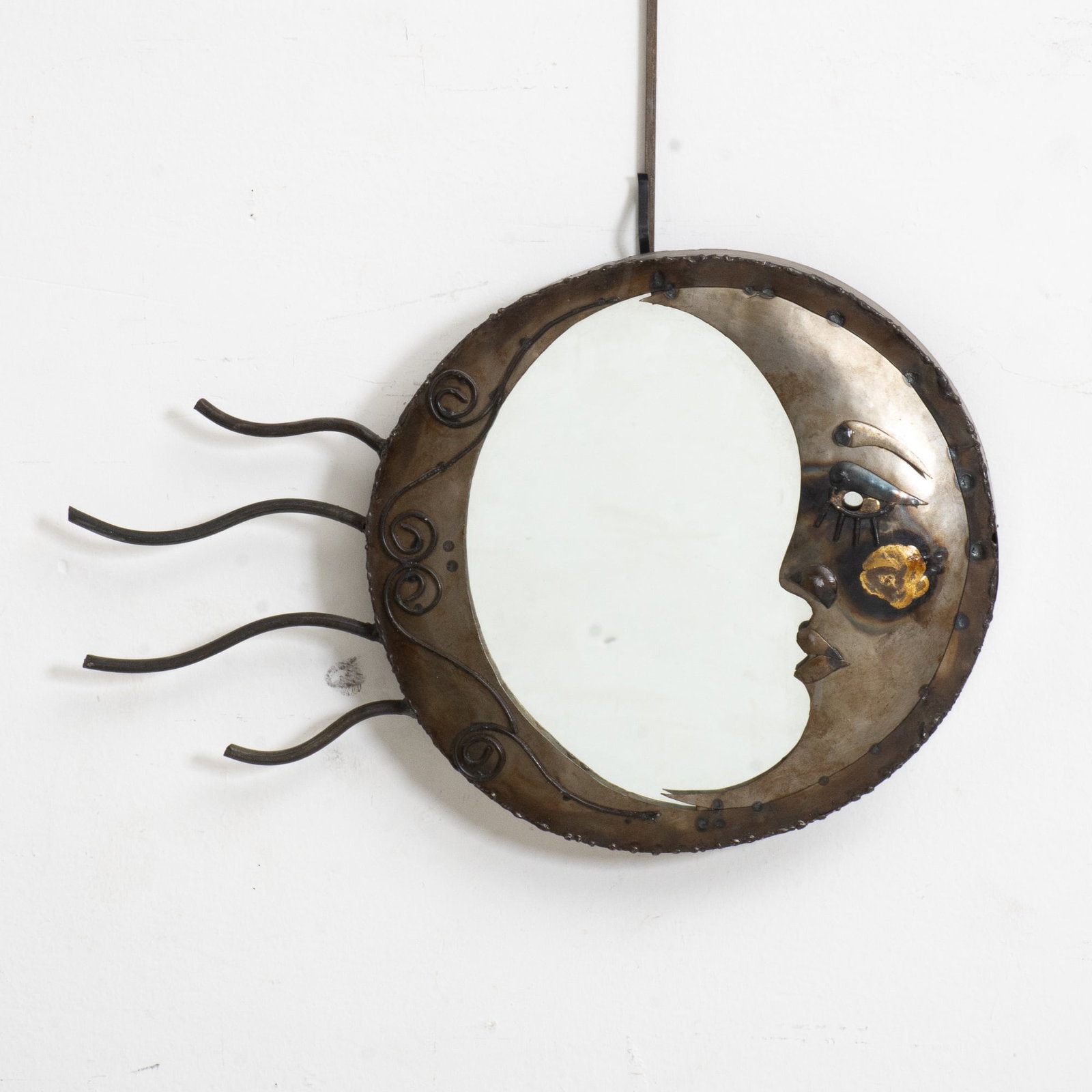 Folk Art Metal Mirror (1 of 2)
