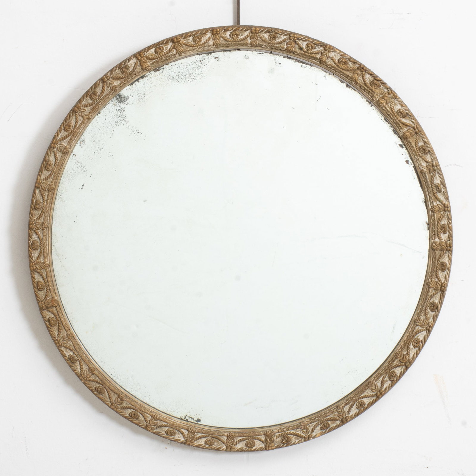Giltwood and Composition Circular Mirror (1 of 3)