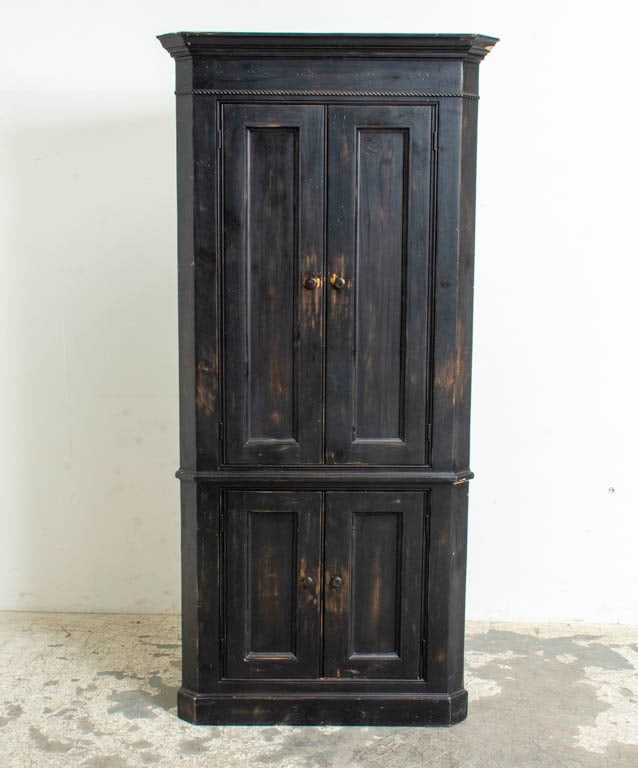 Black Painted Corner Cabinet (1 of 5)