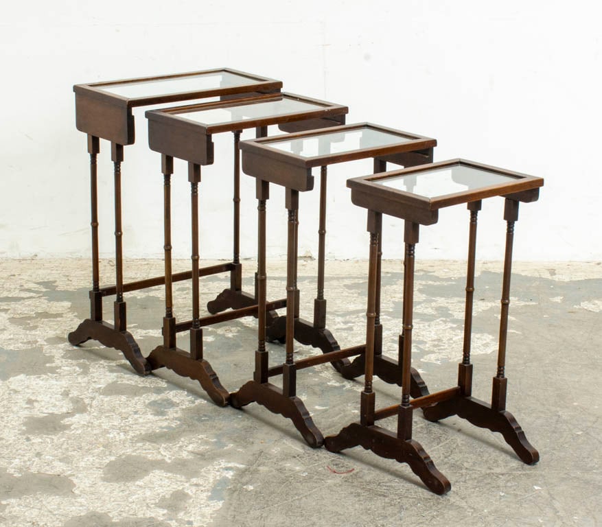 Set of Four Mahogany Nesting Tables (1 of 3)