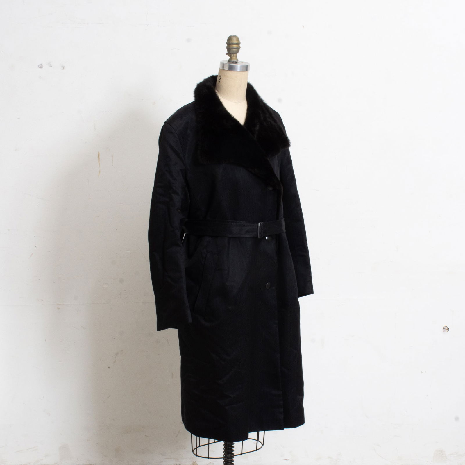 Allegri Fur Collar Woven Coat (1 of 6)