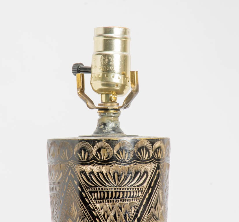 Etched Metal Table Lamp - 2