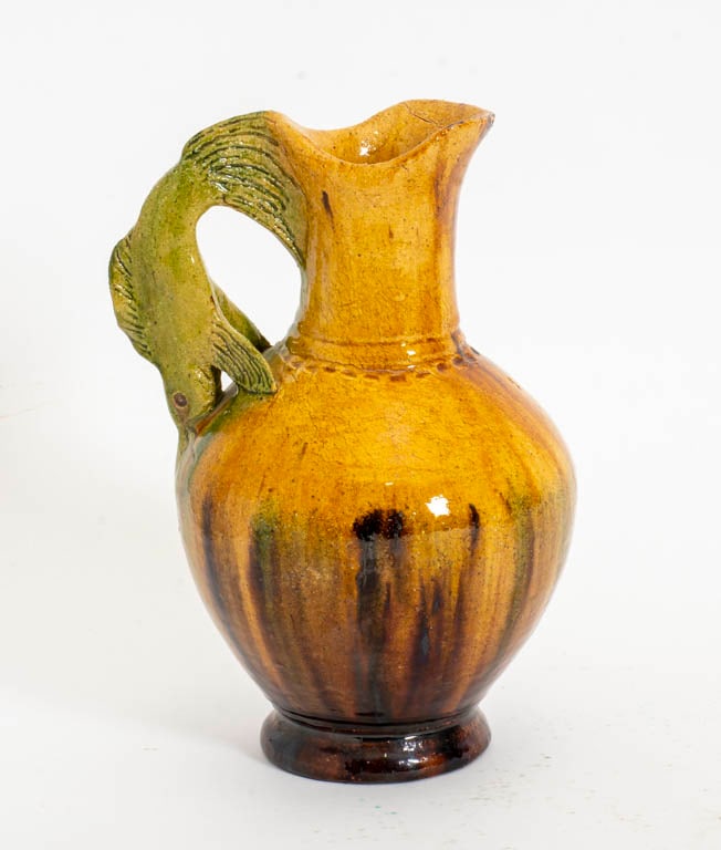 Ceramic Fish Handled Pitcher (1 of 9)