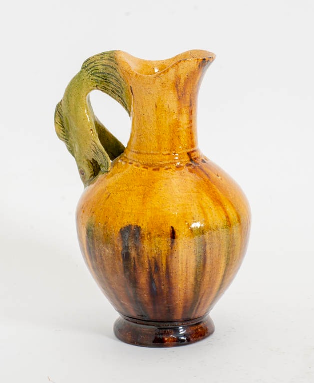 Ceramic Fish Handled Pitcher - 2