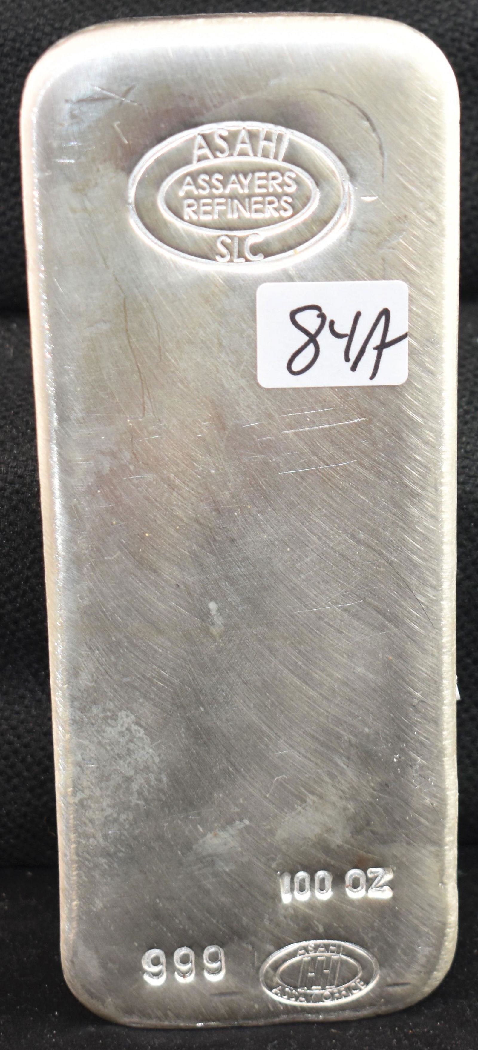 100 TROY OZ 999 FINE SILVER ASAHI REFINERS INGOT (1 of 2)