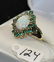 LADIES 3.12 OPAL, GARNET & DIAMOND 10K GOLD RING - 2