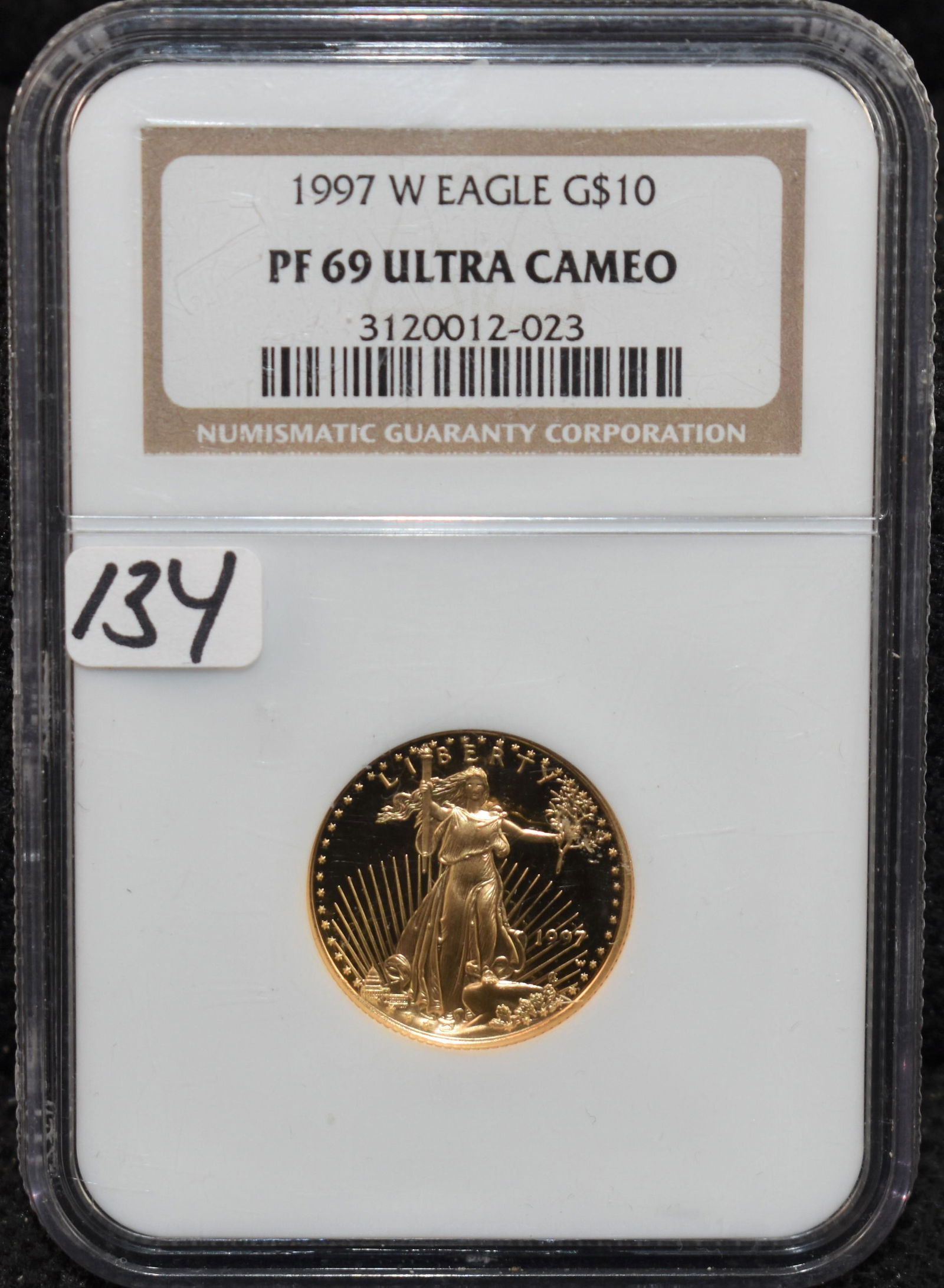 1997-W 1/4 OZ AMERICAN GOLD EAGLE NGC - PR69UCAM (1 of 2)