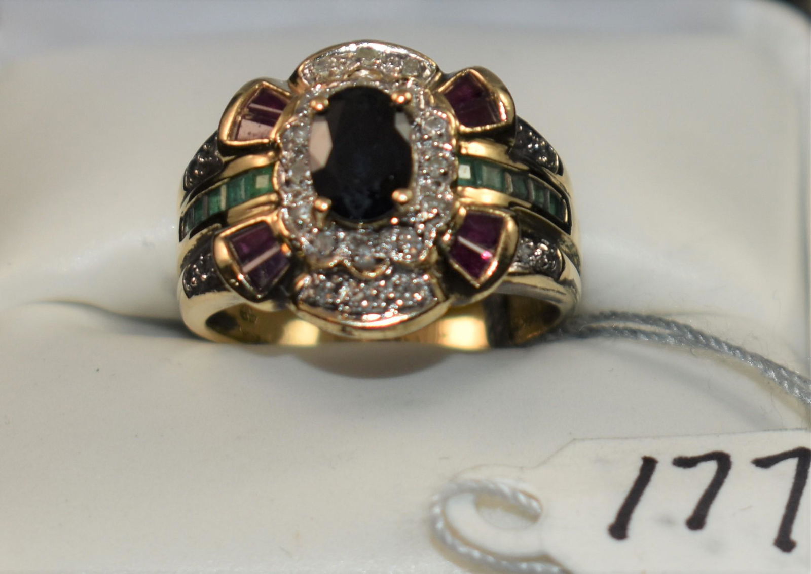 1.90CTTW DIAMOND, RUBY, SAPPHIRE, EMERALD 14K RING (1 of 4)