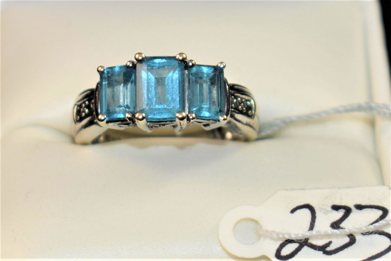LADIES 2.63CTTW BLUE TOPAZ & DIAMOND 14K RING (1 of 4)