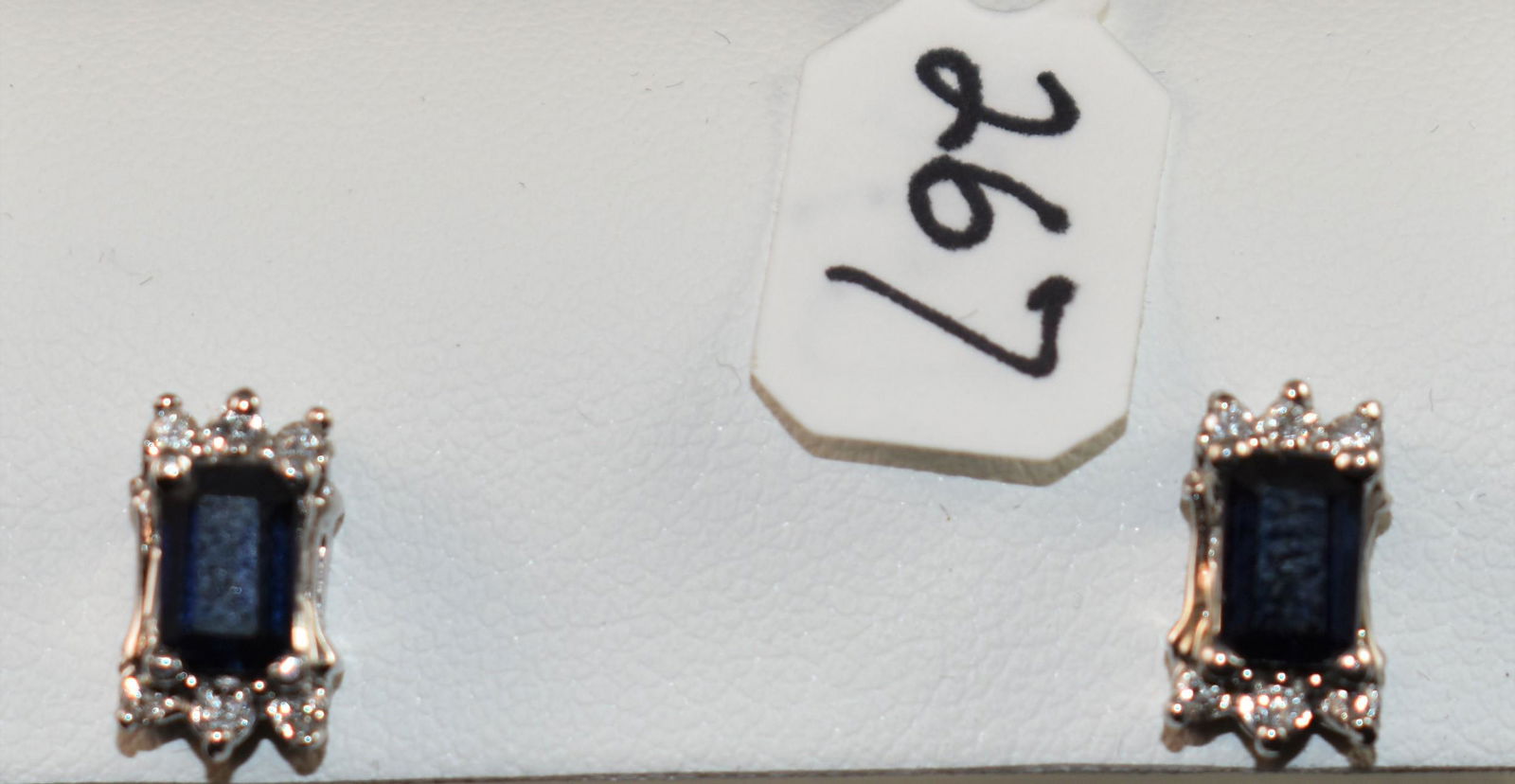 LADIES 1.52CTTW SAPPHIRE & DIAMOND 14K EARRINGS (1 of 3)