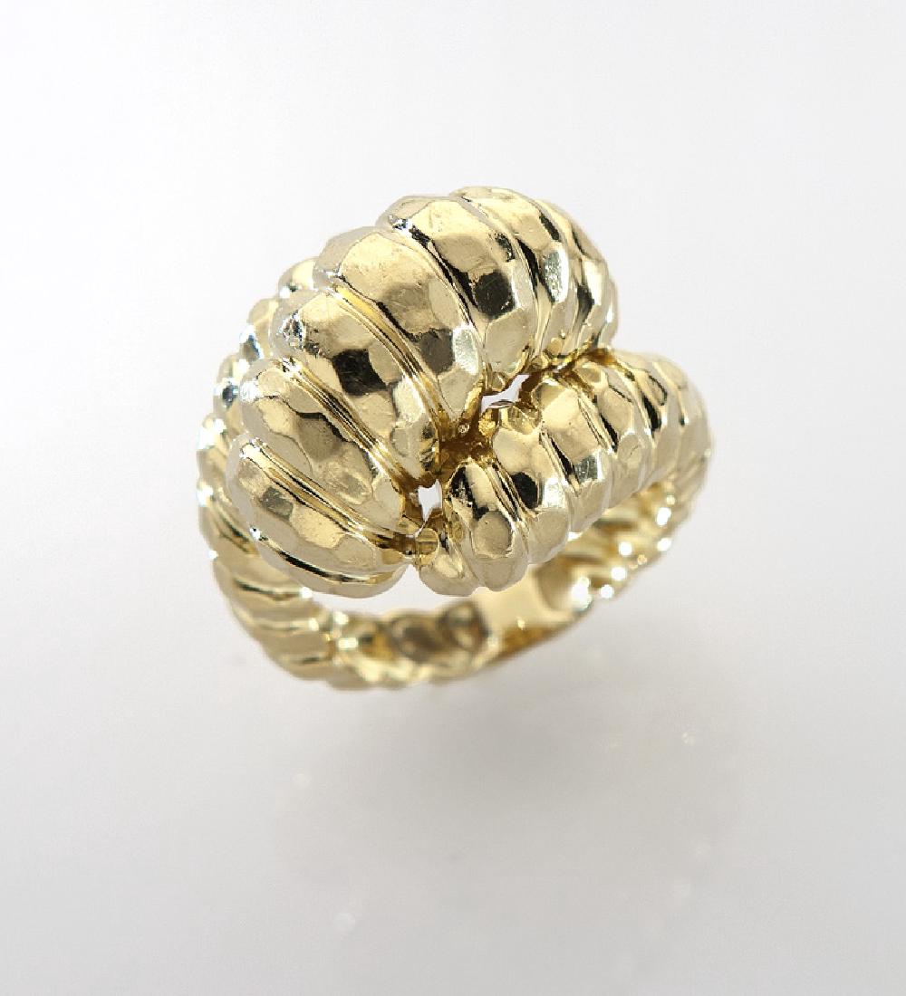 Henry Dunay 18K faceted gold ring. (1 of 3)
